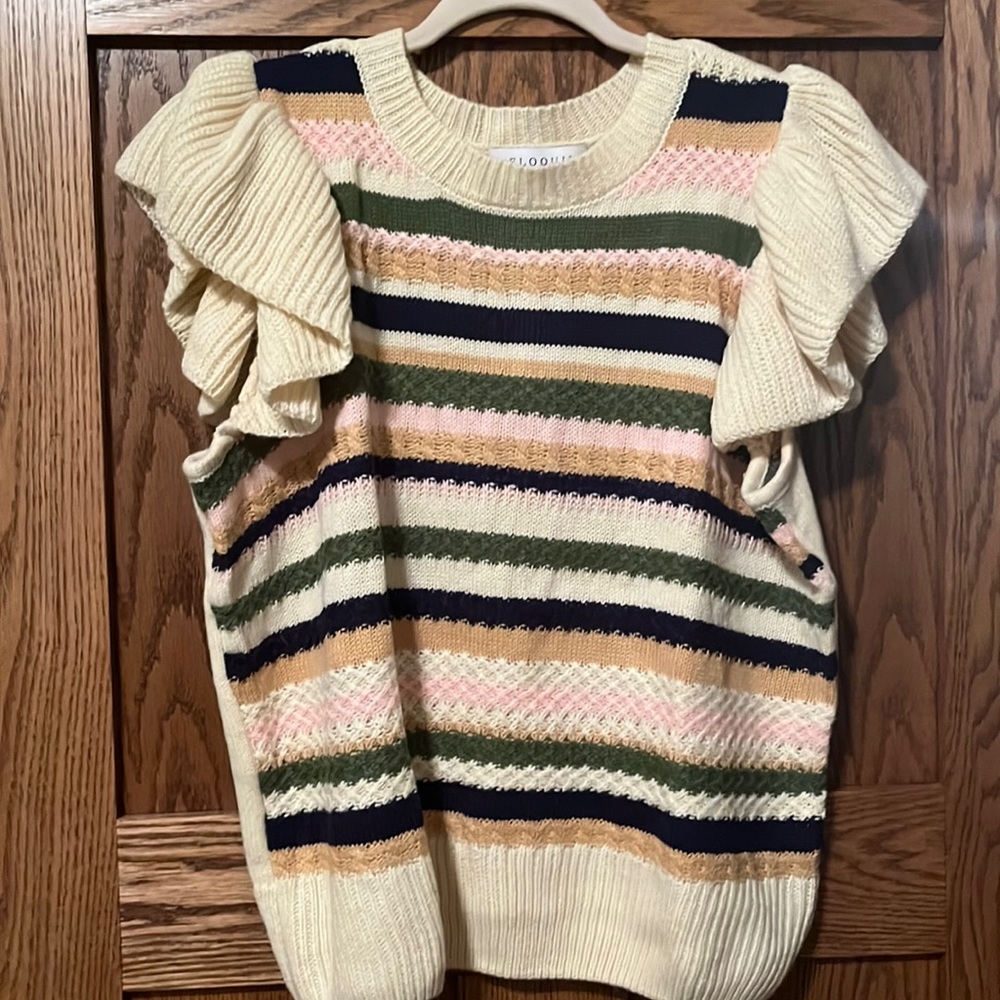 ELOQUII knit ruffle top 14/16